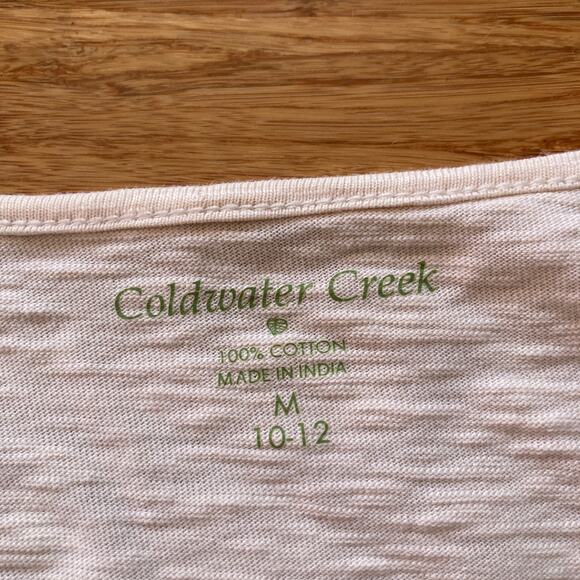 Coldwater Creek Beige Stretch Pullover Top, Size M - Picture 4 of 6